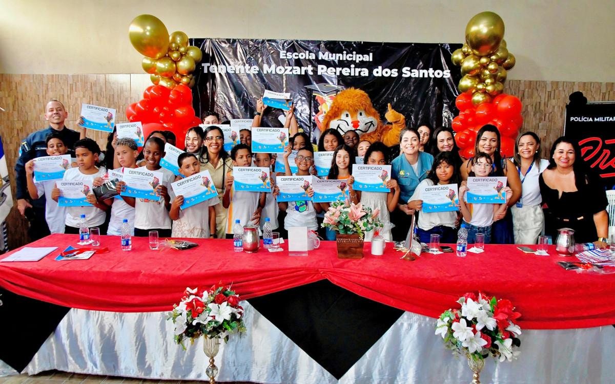 Formatura dos alunos do Proerd em Belford Roxo.