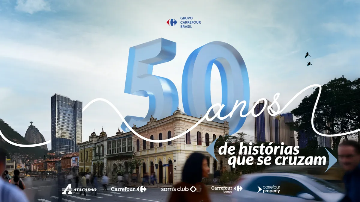 Grupo Carrefour Brasil celebra 50 anos de inovação no varejo.