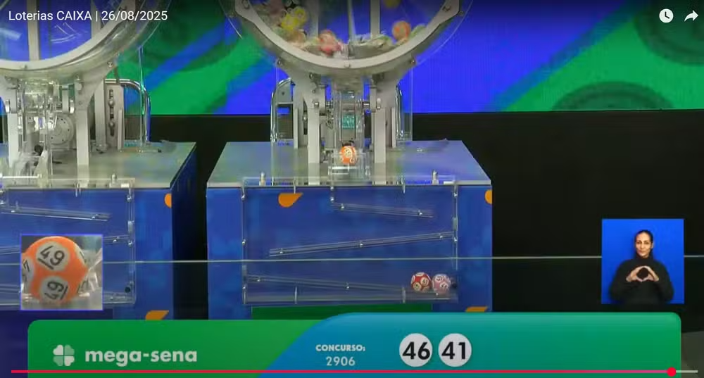 Aposta do Rio de Janeiro (RJ) fatura sozinha os R$ 33,7 milhões da Mega-Sena 2906; veja números sorteados