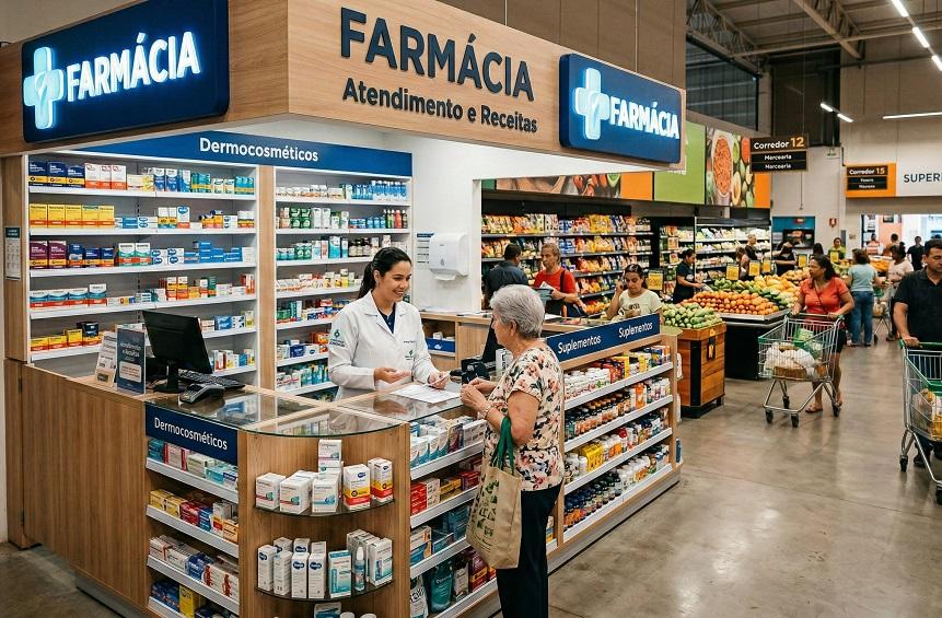 Supermercados aceleram entrada no setor de farmácias